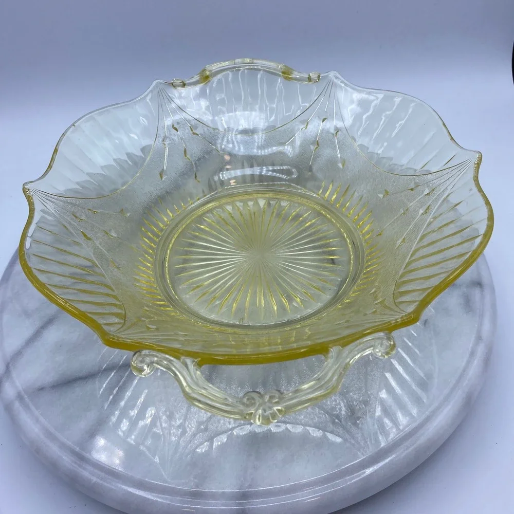 Yellow Federal/Depression Glass 9.5